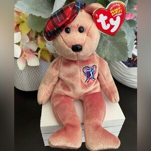 🆕⛳️ RETIRED RARE TY BEANIE BABY BEAR “CHARITEE”. HONORING THE PGA TOUR! MWMT!
